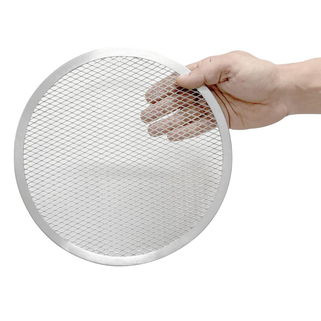 Vogue Aluminium Perforated Pizza Tray 254mm • PAS-HZ491
