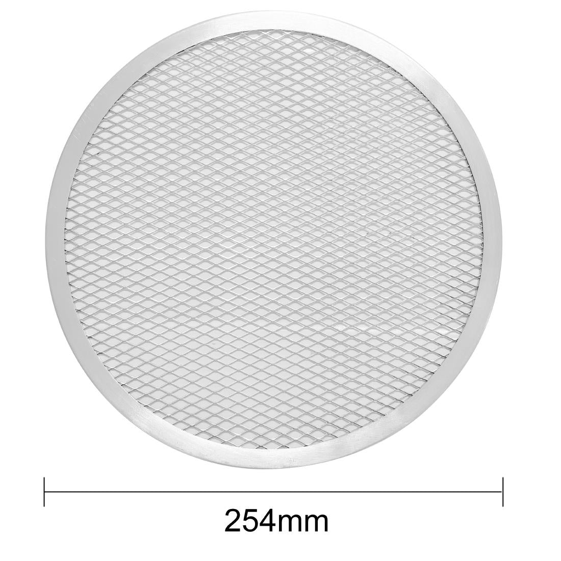 Vogue Aluminium Perforated Pizza Tray 254mm • PAS-HZ491
