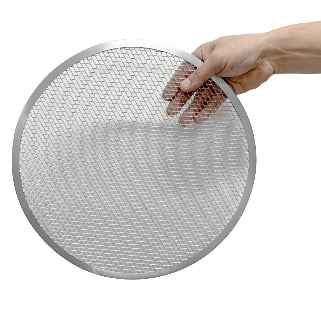 Vogue Aluminium Perforated Pizza Tray 355mm • PAS-HZ493