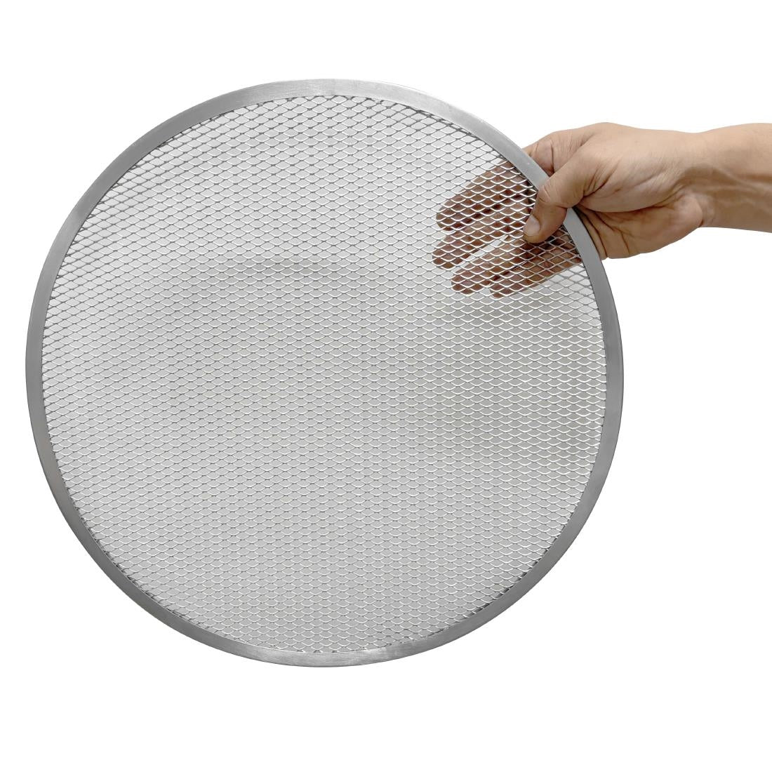 Vogue Aluminium Perforated Pizza Tray 405mm • PAS-HZ494