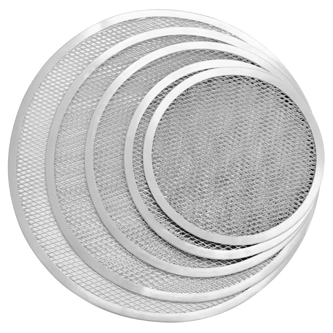 Vogue Aluminium Perforated Pizza Tray 405mm • PAS-HZ494