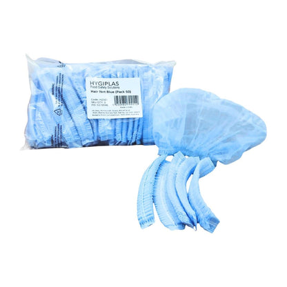 "Hygiplas Hair Nets Blue (50 Pack)" (Colour: Blue | Pack quantity: 50) • PAS-HZ505