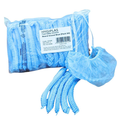 Hygiplas Beard Snoods Blue (50 Pack) (Colour: Blue | Pack quantity: 50) • PAS-HZ506