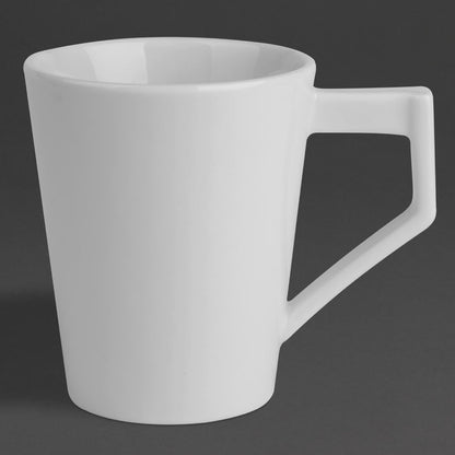 Olympia Whiteware Deco Cup - 300ml (6 Pack) (300ml | Fully Vitrified Porcelain | Pack Quantity: 6) • PAS-HZ865