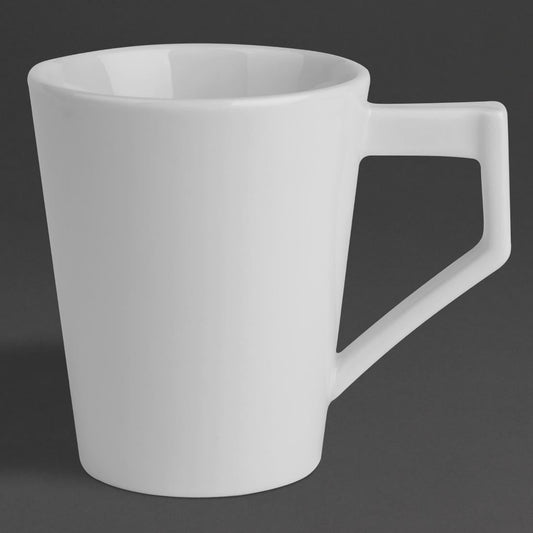 Olympia Whiteware Deco Cup - 300ml (6 Pack) (300ml | Fully Vitrified Porcelain | Pack Quantity: 6) • PAS-HZ865