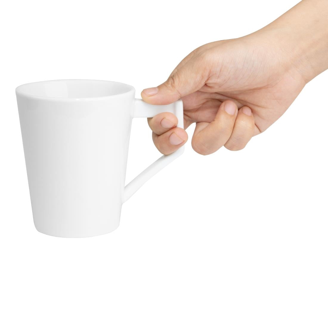 Olympia Whiteware Deco Cup - 300ml (6 Pack) (300ml | Fully Vitrified Porcelain | Pack Quantity: 6) • PAS-HZ865