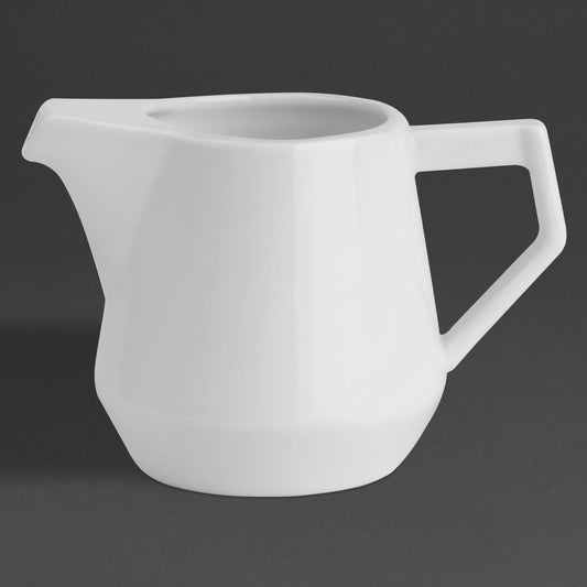 Olympia Whiteware Deco Jug - 200ml (6 Pack) (200ml | Fully Vitrified Porcelain | Pack Quantity: 6) • PAS-HZ866