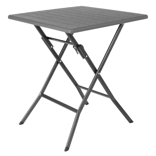 Bolero Square Folding HDPE Table Wood Effect 620mm (Folding Design | 730(H)x620(W)x620(L)mm) • PAS-HZ890