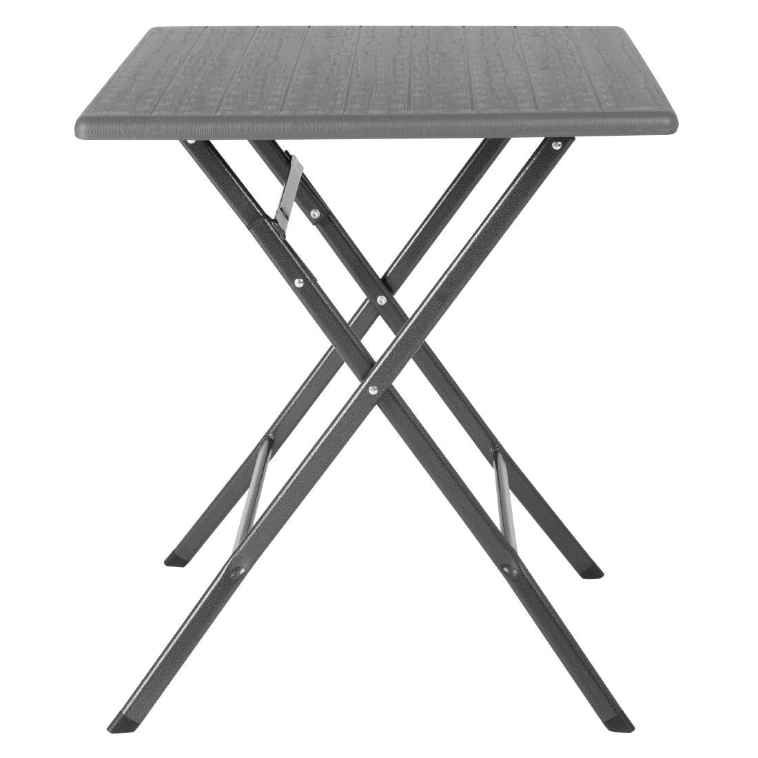 Bolero Square Folding HDPE Table Wood Effect 620mm (Folding Design | 730(H)x620(W)x620(L)mm) • PAS-HZ890