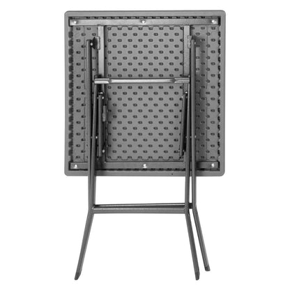 Bolero Square Folding HDPE Table Wood Effect 620mm (Folding Design | 730(H)x620(W)x620(L)mm) • PAS-HZ890