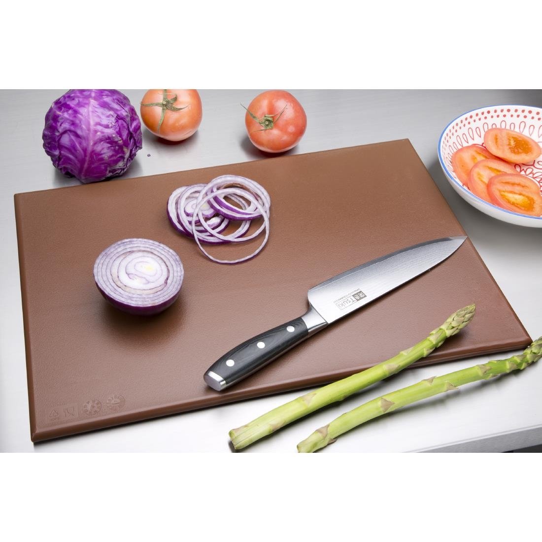Hygiplas High Density Chopping Board Brown - 450x300x12mm • PAS-J004