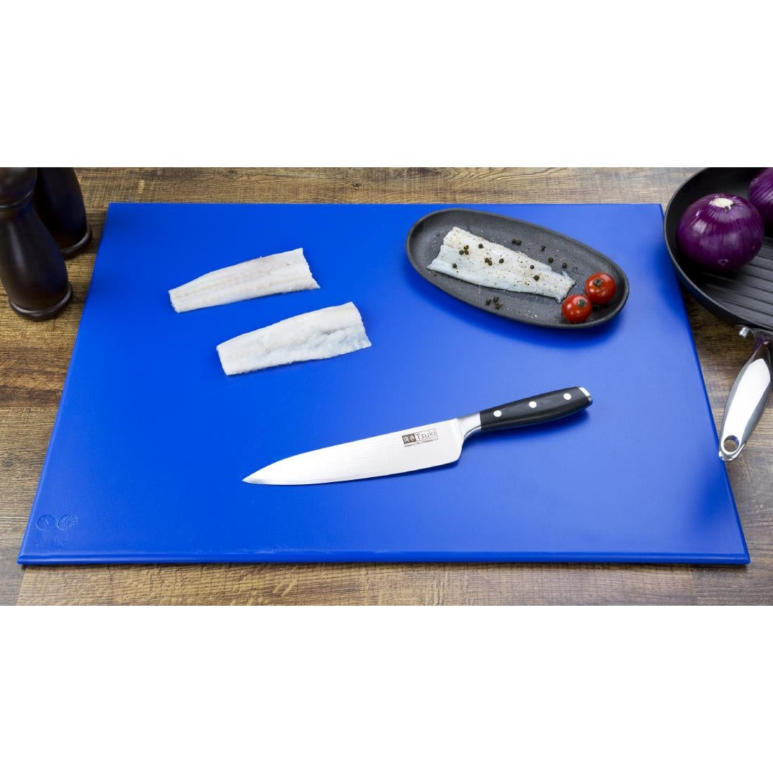 Hygiplas High Density Chopping Board Blue - 600x450x12mm • PAS-J009