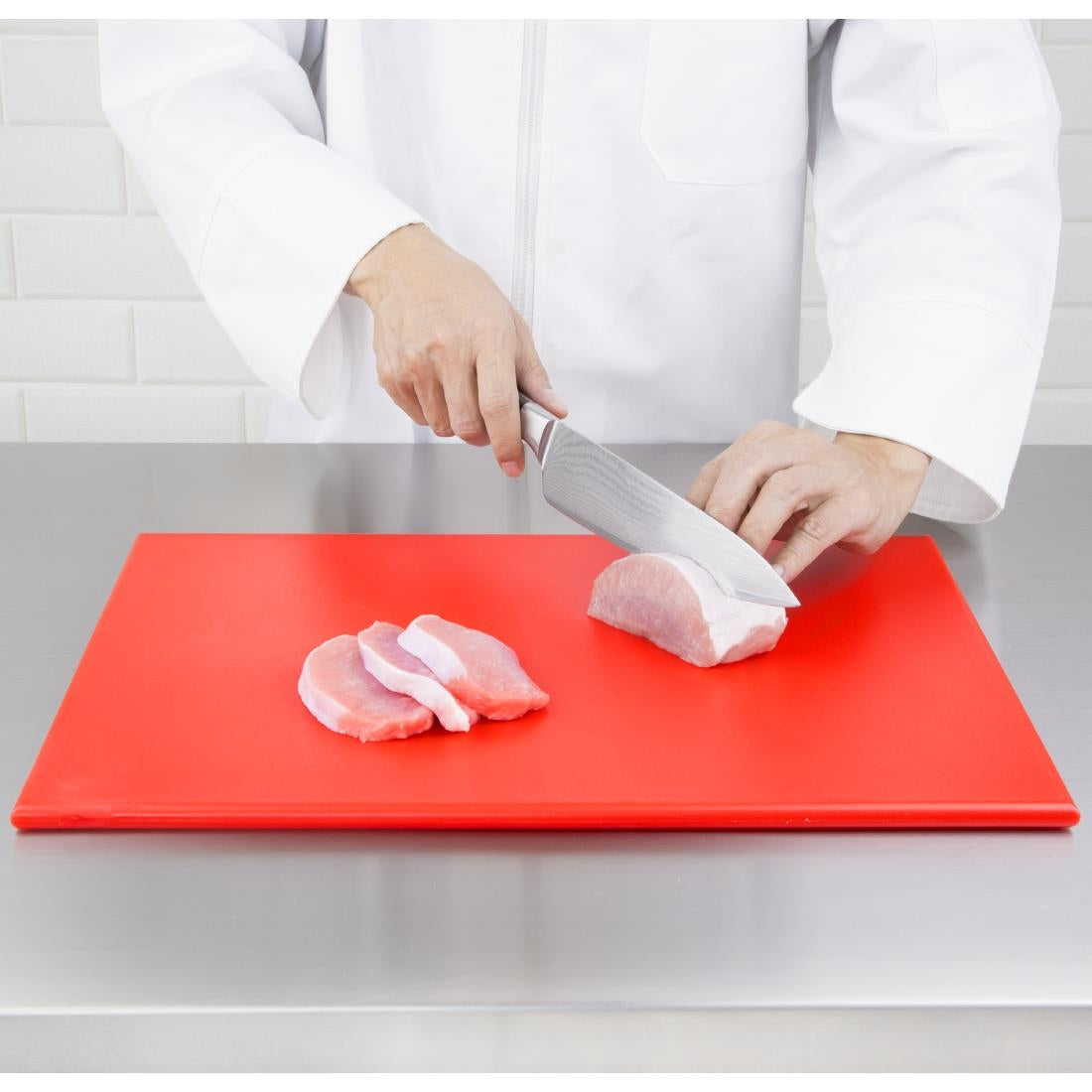 Hygiplas High Density Chopping Board Red - 450x300x12mm • PAS-J010