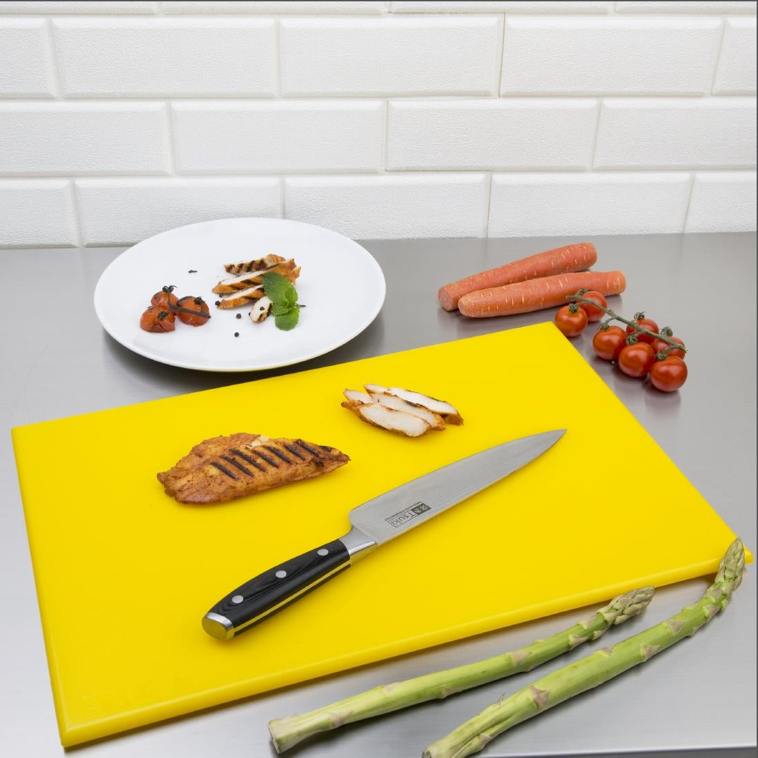 Hygiplas High Density Chopping Board Yellow - 450x300x12mm • PAS-J020