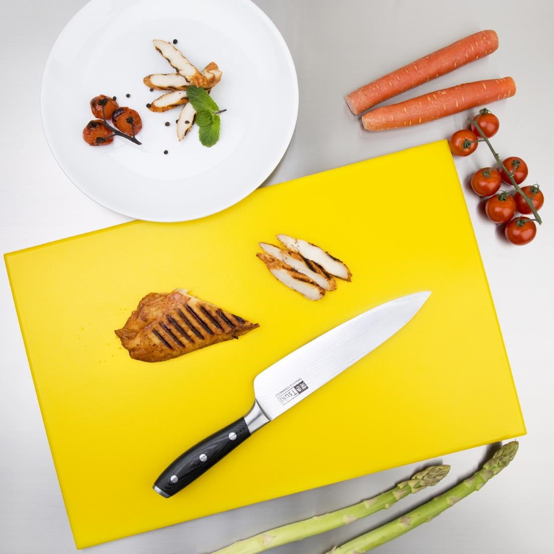 Hygiplas High Density Chopping Board Yellow - 450x300x12mm • PAS-J020