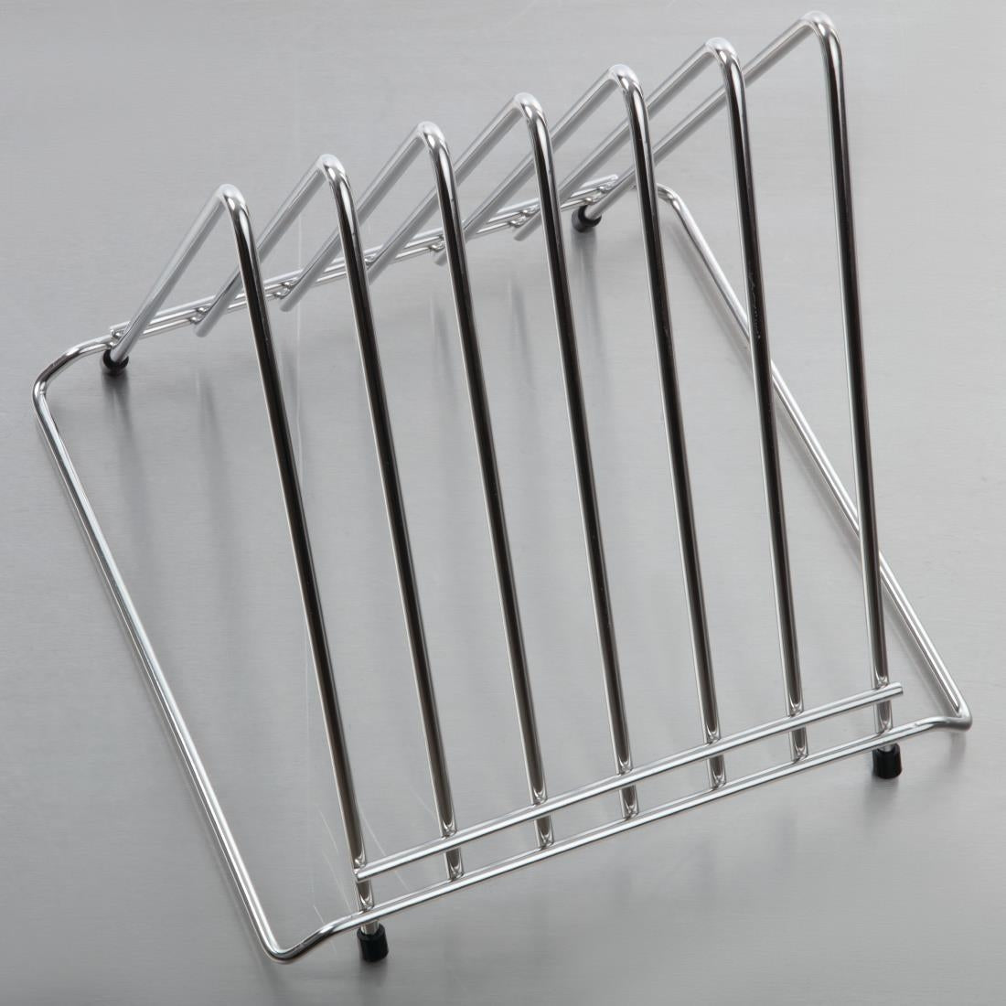 Hygiplas Stainless Steel Triangle Chopping Board Rack - 6x 30mm Slots • PAS-J027