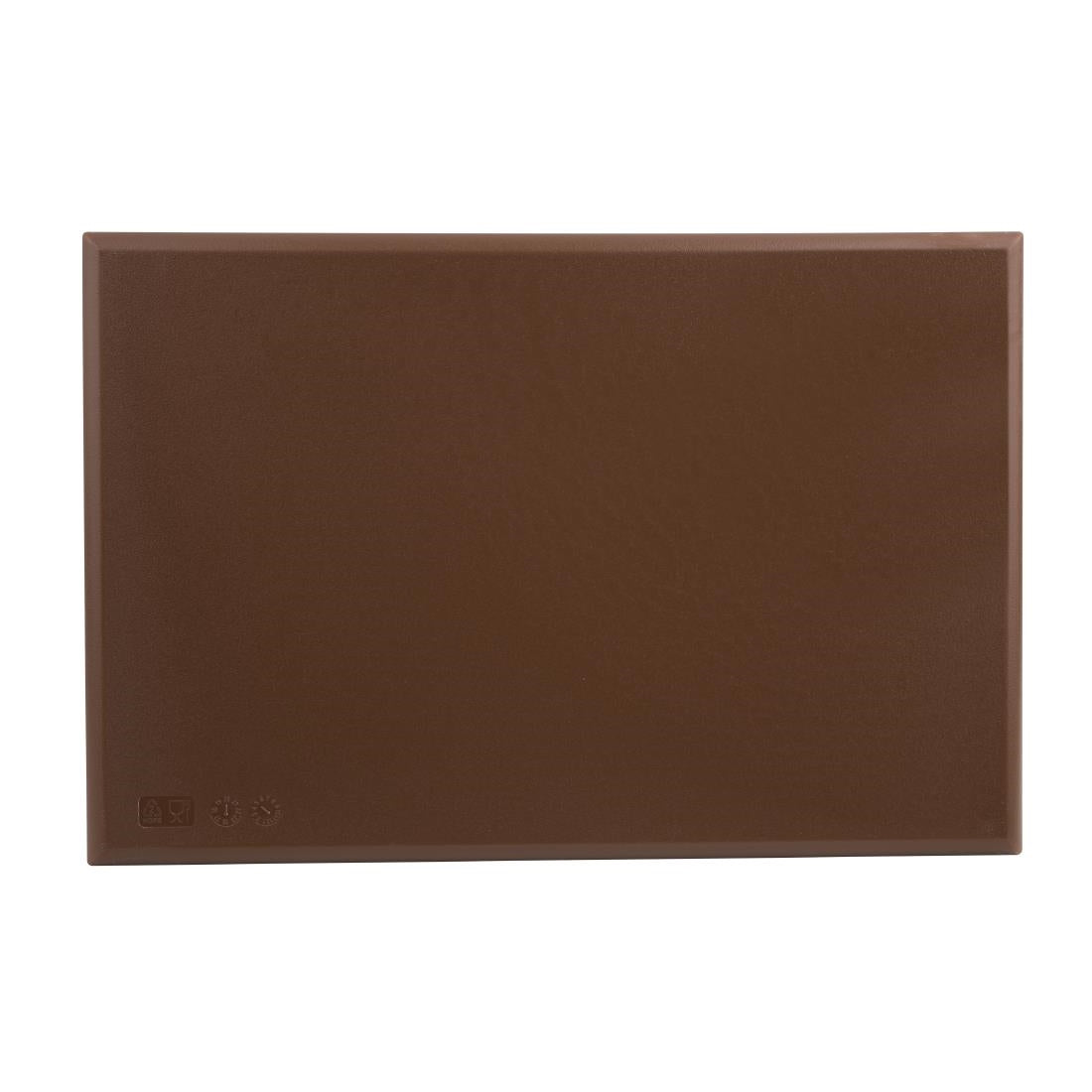Hygiplas Extra Thick High Density Chopping Board Brown - 450x300x25mm • PAS-J035