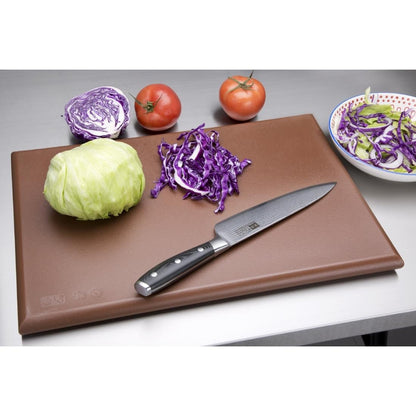 Hygiplas Extra Thick High Density Brown Chopping Board • PAS-P_J035
