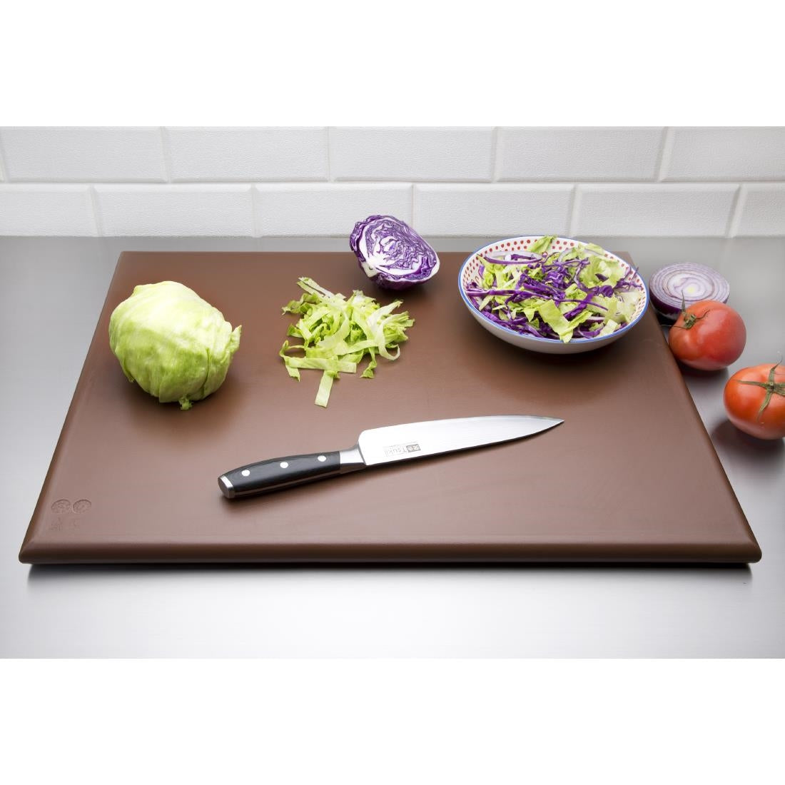 Hygiplas Extra Thick High Density Chopping Board Brown - 600x450x25mm • PAS-J041
