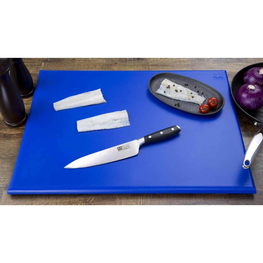 Hygiplas Extra Thick High Density Chopping Board Blue - 600x450x25mm • PAS-J042