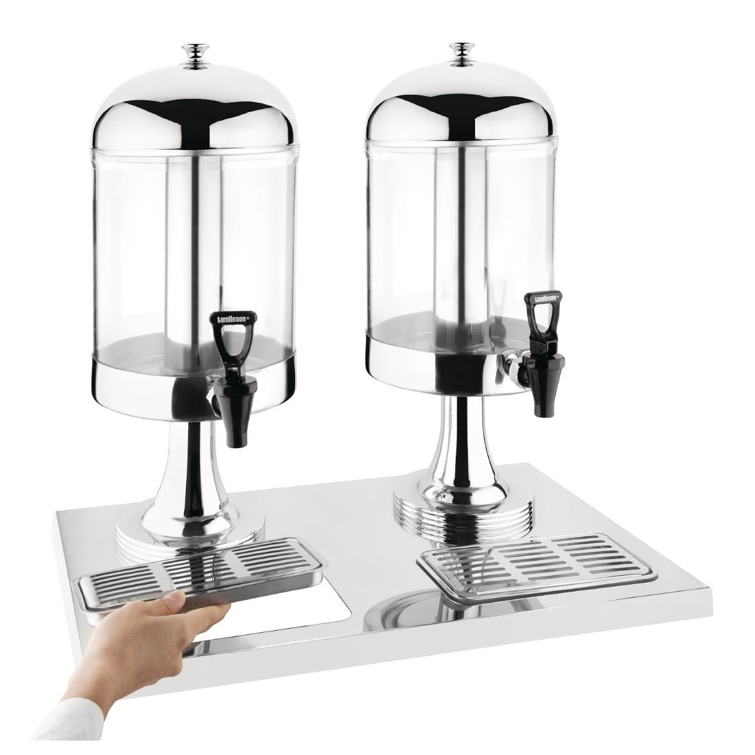 Olympia Double Juice Dispenser with Drip Tray • PAS-J184