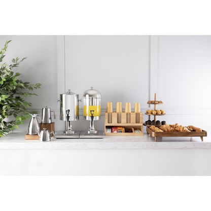 Olympia Cup and Condiment Station Hevea Wood 450x120x240mm • PAS-HX395