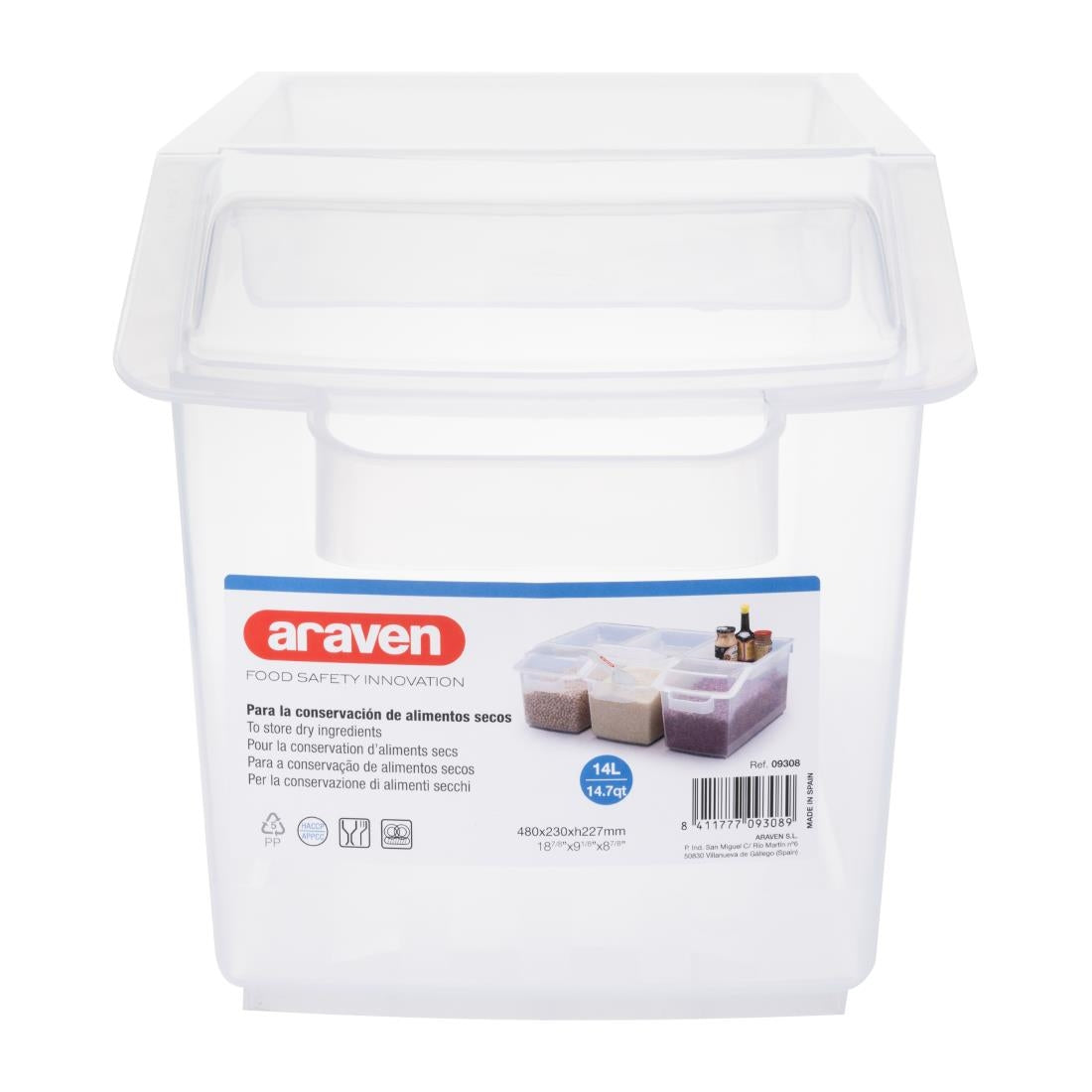 Araven Koala Ingredient Bin 14Ltr • PAS-J225