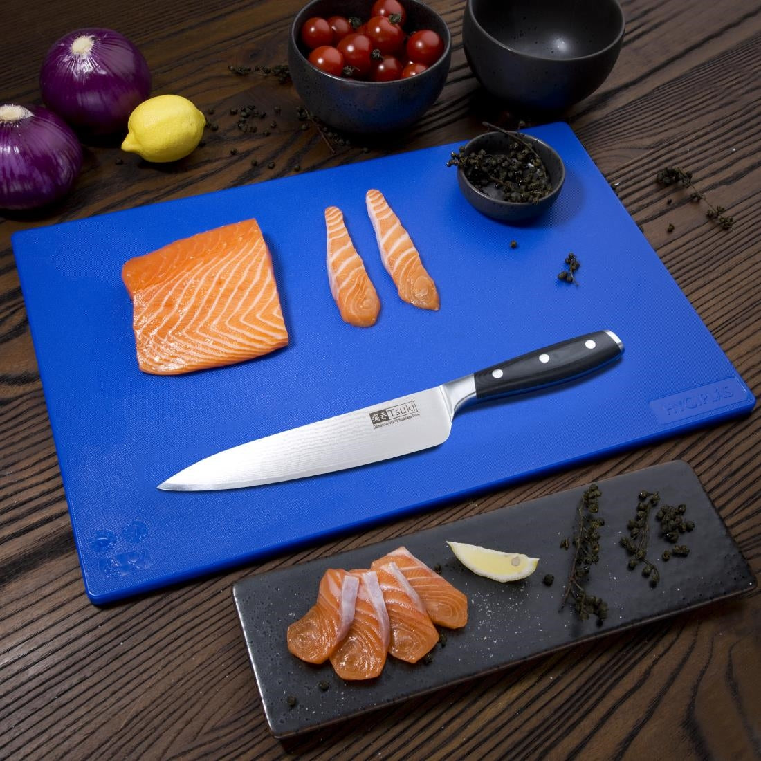 Hygiplas Low Density Chopping Board Blue - 450x300x10mm • PAS-J257