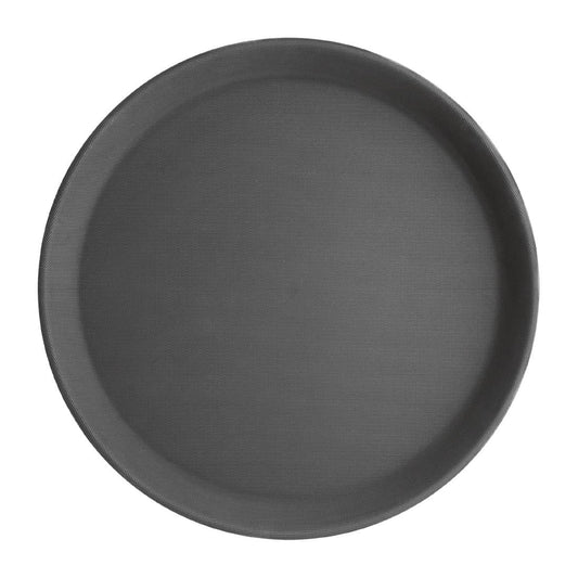 Olympia Kristallon Plastic Round Anti-Slip Bar Tray large • PAS-C558
