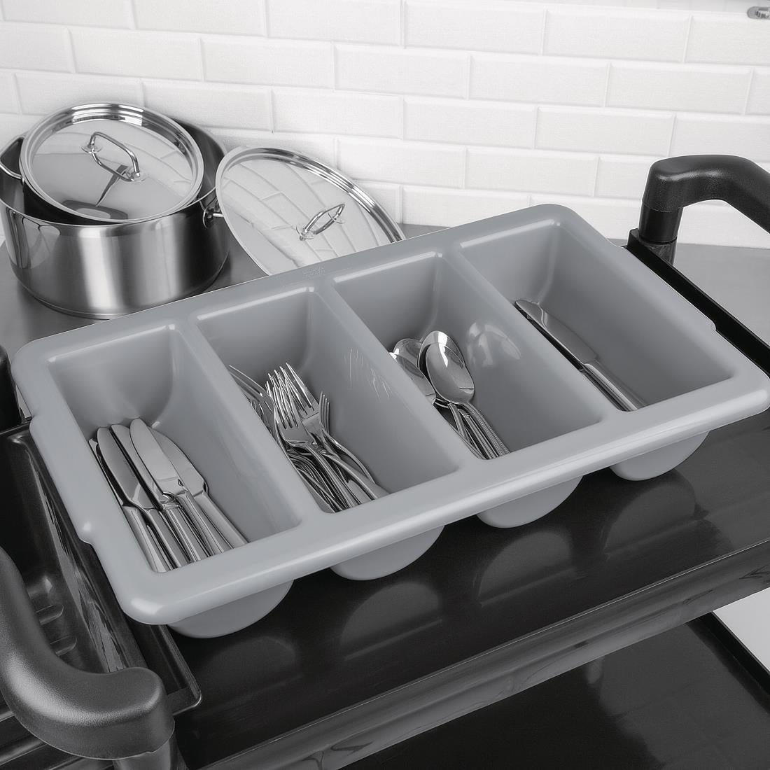 Olympia Kristallon Cutlery Tray 4 Compartment GN - 1/1 • PAS-J850