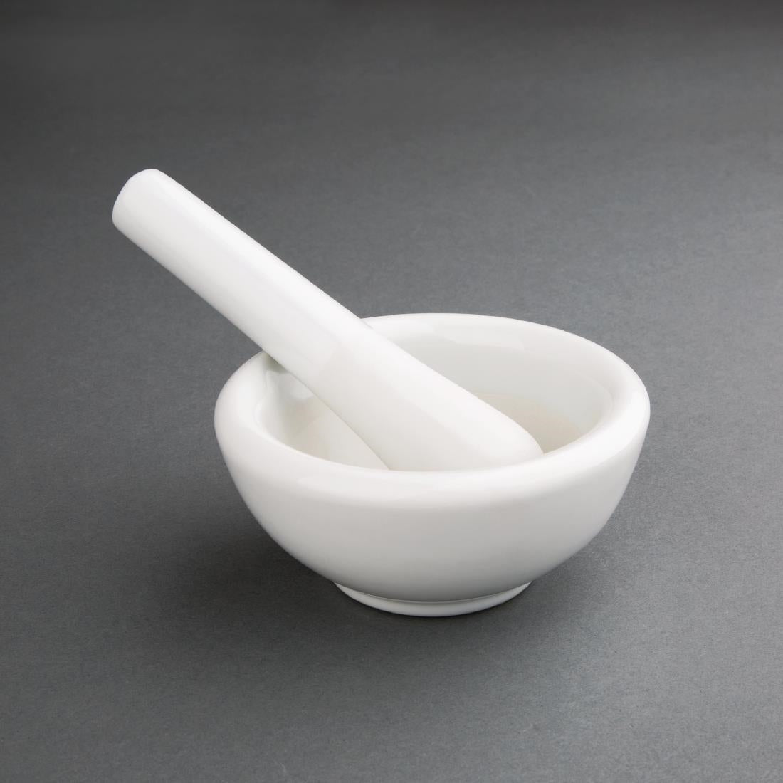 Vogue Porcelain Pestle and Mortar 115mm • PAS-J923