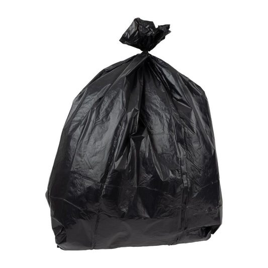 Jantex Medium Duty Bin Bags Black 90Ltr (100 Pack) (Polyethylene. 750(W)x940(L)mm) • PAS-JA174