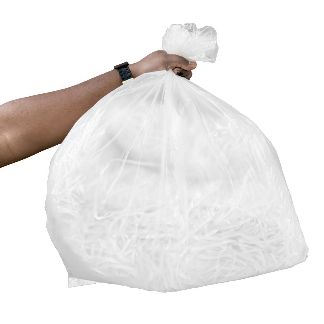 Jantex Heavy Duty Bin Bags Clear 45Ltr (100 Pack) (Material: Polyethylene. 850(W)x960(L)mm) • PAS-JA176