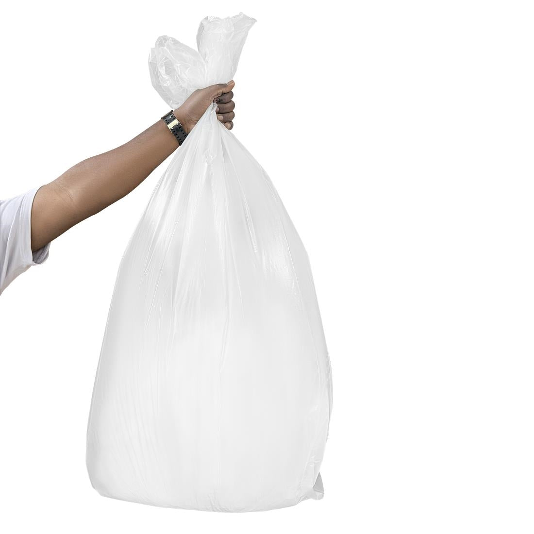 Jantex Heavy Duty Bin Bag Clear 87Ltr (100 Pack) (Material: Polyethylene. 940(W)x1230(L)mm) • PAS-JA178