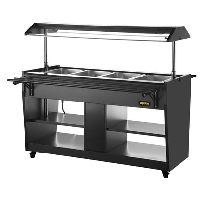 Apuro Heated Buffet Bar Black • PAS-JA179-A