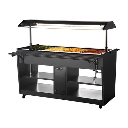 Apuro Heated Buffet Bar Black • PAS-JA179-A