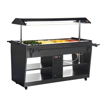 Apuro Heated Buffet Bar Black • PAS-JA179-A