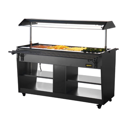 Apuro Heated Buffet Bar Black • PAS-JA179-A