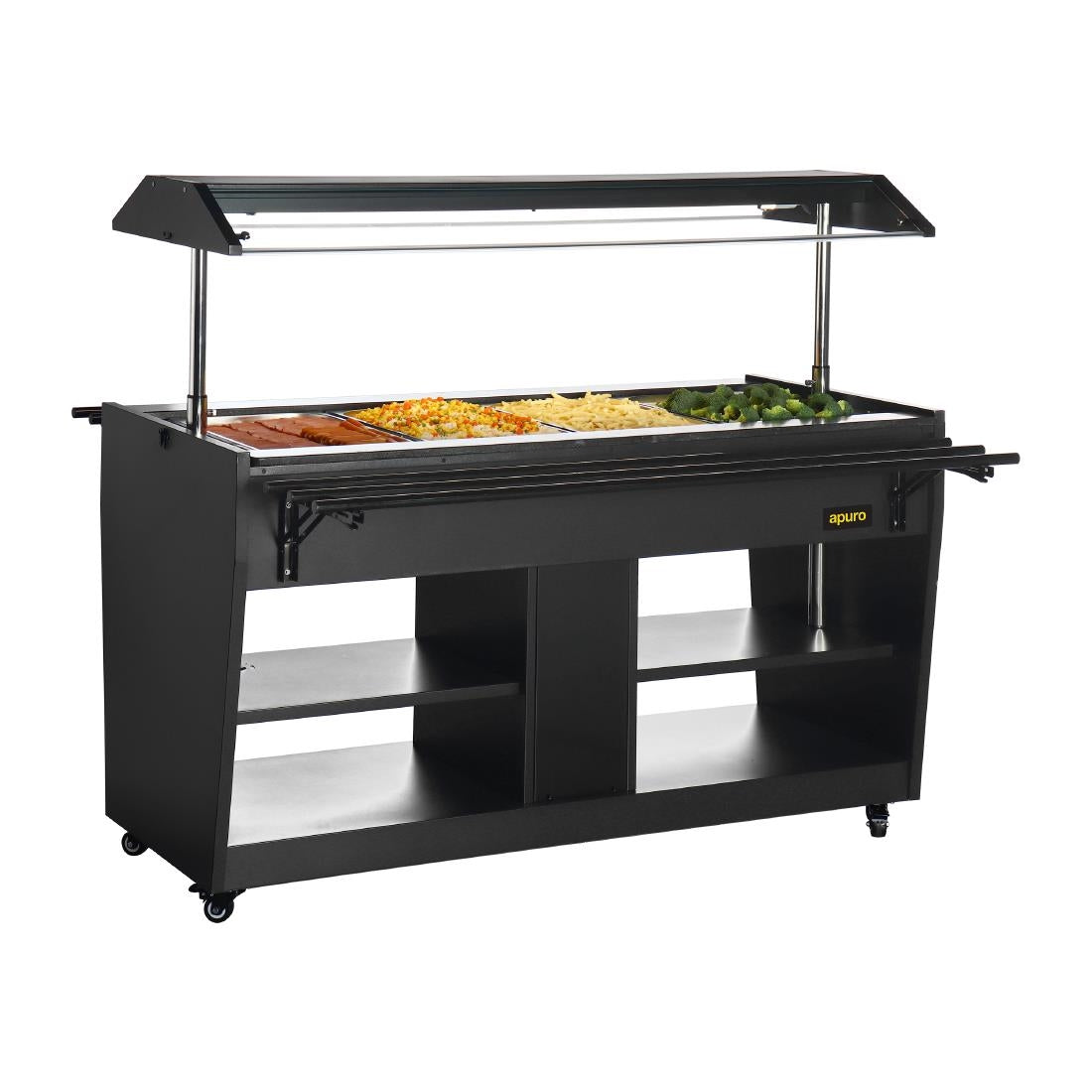 Apuro Heated Buffet Bar Black • PAS-JA179-A