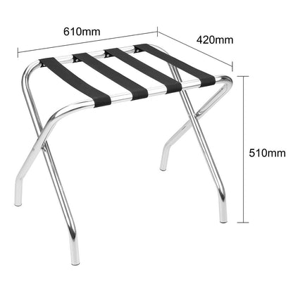 Bolero Stainless Steel Luggage Rack (Maximum weight capacity: 35kg. Foldable. 612(L)x456(W)x507(H)mm) • PAS-JA340