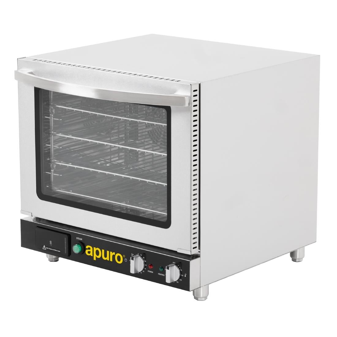 Apuro Bakery Convection Oven with Steam 66Ltr (2.8kW. Fits 4x 2/3GN or 4x 460x330mm bakery trays) • PAS-JA371-A