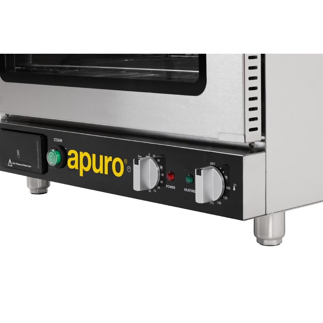 Apuro Bakery Convection Oven with Steam 66Ltr (2.8kW. Fits 4x 2/3GN or 4x 460x330mm bakery trays) • PAS-JA371-A