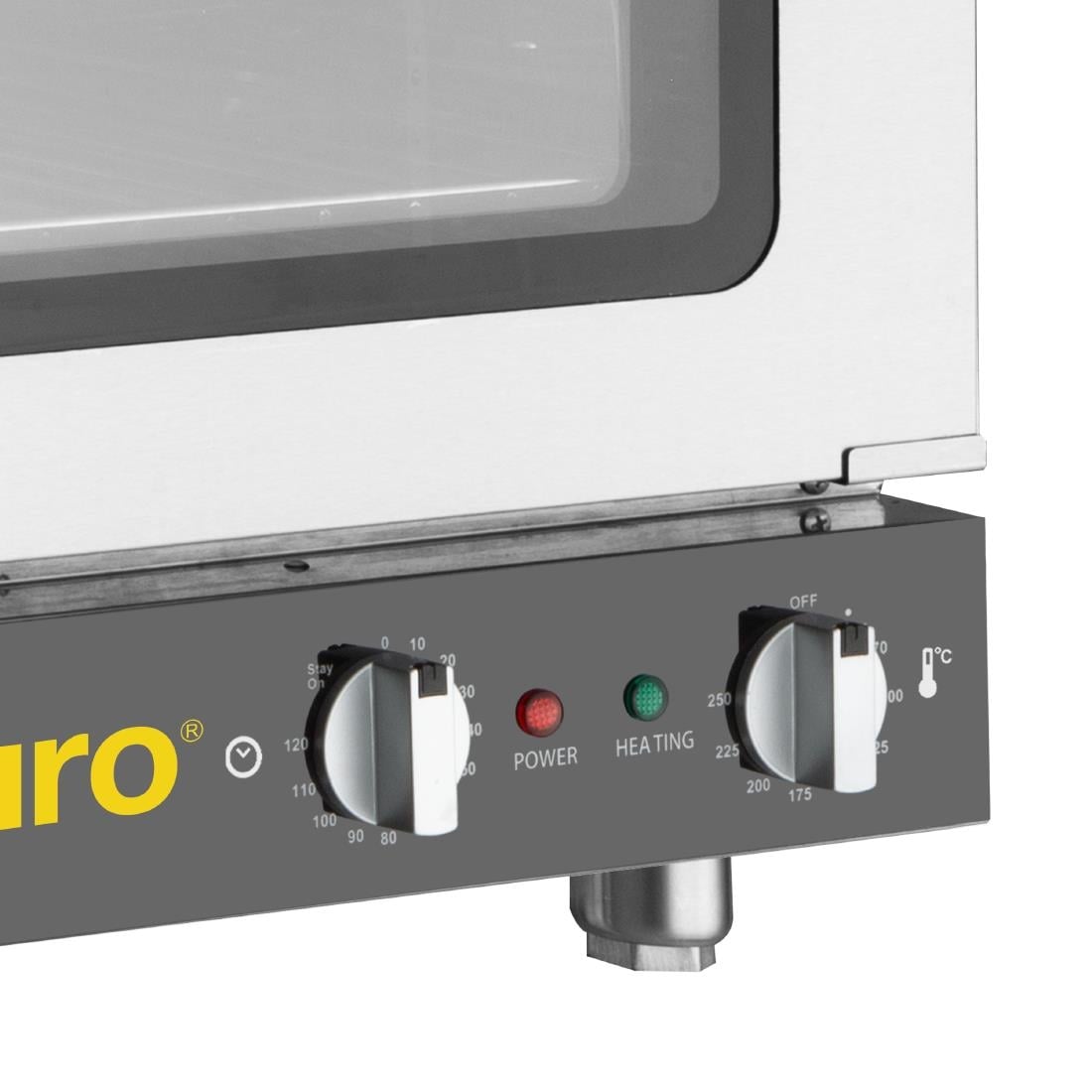 Apuro Bakery Convection Oven with Steam 66Ltr (2.8kW. Fits 4x 2/3GN or 4x 460x330mm bakery trays) • PAS-JA371-A