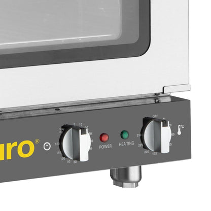 Apuro Bakery Convection Oven with Steam 66Ltr (2.8kW. Fits 4x 2/3GN or 4x 460x330mm bakery trays) • PAS-JA371-A