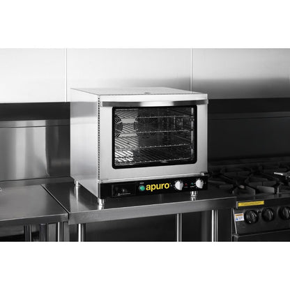 Apuro Bakery Convection Oven with Steam 66Ltr (2.8kW. Fits 4x 2/3GN or 4x 460x330mm bakery trays) • PAS-JA371-A
