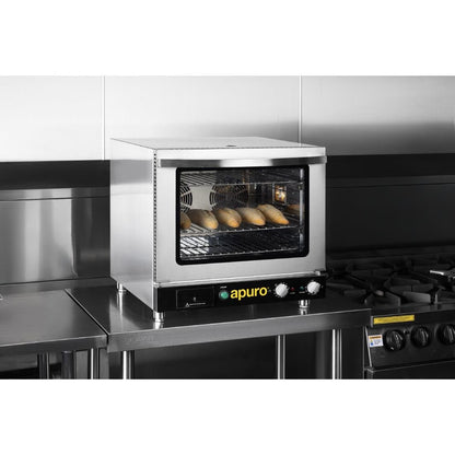 Apuro Bakery Convection Oven with Steam 66Ltr (2.8kW. Fits 4x 2/3GN or 4x 460x330mm bakery trays) • PAS-JA371-A