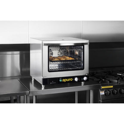 Apuro Bakery Convection Oven with Steam 66Ltr (2.8kW. Fits 4x 2/3GN or 4x 460x330mm bakery trays) • PAS-JA371-A