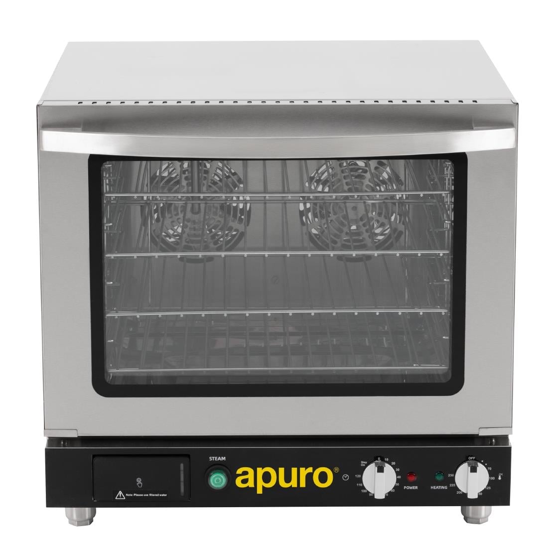 Apuro Bakery Convection Oven with Steam 66Ltr (2.8kW. Fits 4x 2/3GN or 4x 460x330mm bakery trays) • PAS-JA371-A