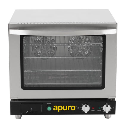 Apuro Bakery Convection Oven with Steam 66Ltr (2.8kW. Fits 4x 2/3GN or 4x 460x330mm bakery trays) • PAS-JA371-A