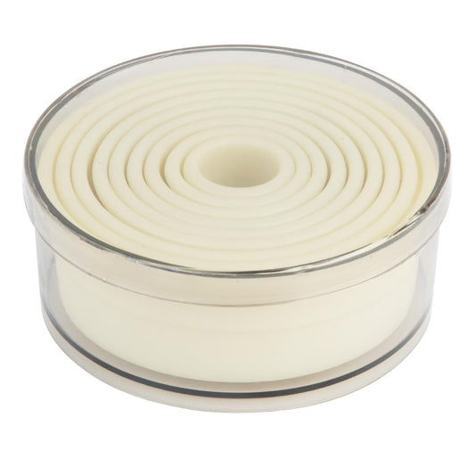 Vogue Plain Round Nylon Pastry Cutters (9 Pack) (Nylon. Pack of 9) • PAS-JA522